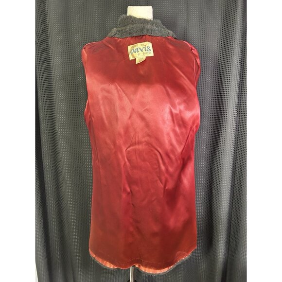 VINTAGE 60'S FAUX FUR COAT BROWN SIMULATED PERSIAN LAMB FAUX TRIM - Picture 11 of 11